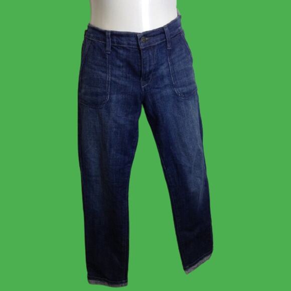 OLD NAVY Diva Cuffed Distressed Denim Ankle Jeans Size 10 Regular Low Rise - Picture 7 of 7